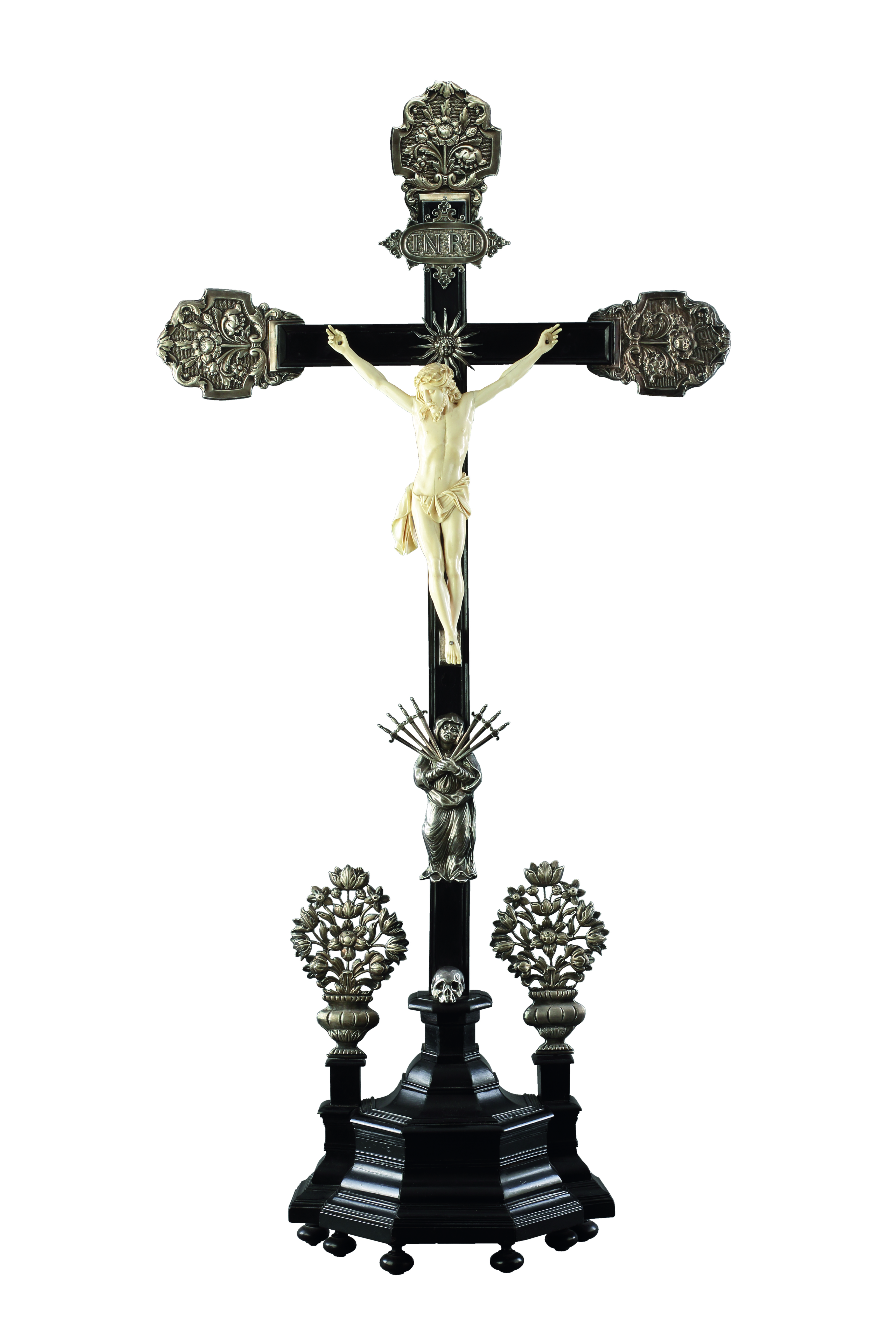 A South German Silver Mounted Devotional Crucifix 